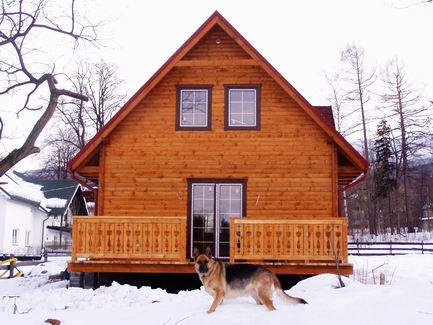 domy z drewna i natura